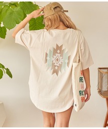 anap mimpi | オルテガ 刺繍 コットン ビッグ Tシャツ(Tシャツ/カットソー)