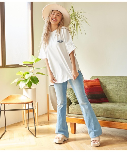 anap mimpi（アナップミンピ）の「オルテガ 刺繍 コットン ビッグ Tシャツ（Tシャツ/カットソー・レディース・ブラック/オフホワイト/ピンク/アイボリー・FREE）」の9枚目の写真