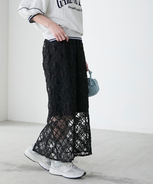 JOURNAL STANDARD relume フラワーレースナロースカート JOURNAL STANDARD relume スカート フラワーレースナロー