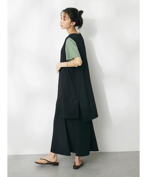CRAFT STANDARD BOUTIQUE（クラフトスタンダードブティック）の「カットジョーゼットベスト（ベスト・レディース・ブラック/アイボリー/モカ・FREE）」の6枚目の写真