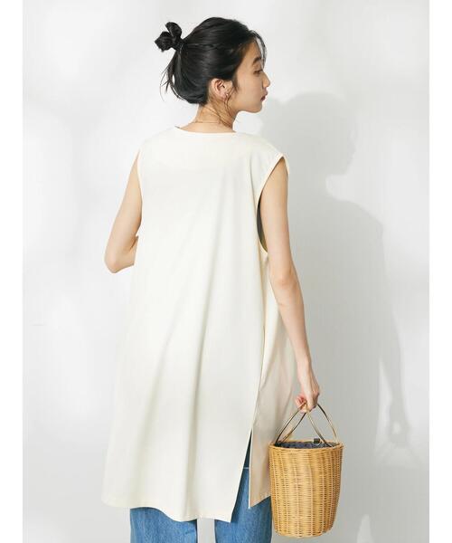 CRAFT STANDARD BOUTIQUE（クラフトスタンダードブティック）の「カットジョーゼットベスト（ベスト・レディース・ブラック/アイボリー/モカ・FREE）」の12枚目の写真