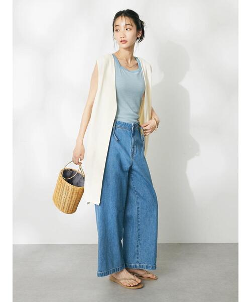 CRAFT STANDARD BOUTIQUE（クラフトスタンダードブティック）の「カットジョーゼットベスト（ベスト・レディース・ブラック/アイボリー/モカ・FREE）」の13枚目の写真