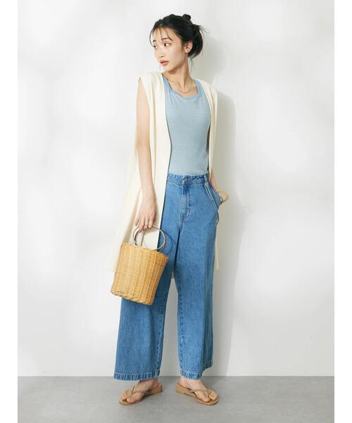 CRAFT STANDARD BOUTIQUE（クラフトスタンダードブティック）の「カットジョーゼットベスト（ベスト・レディース・ブラック/アイボリー/モカ・FREE）」の14枚目の写真