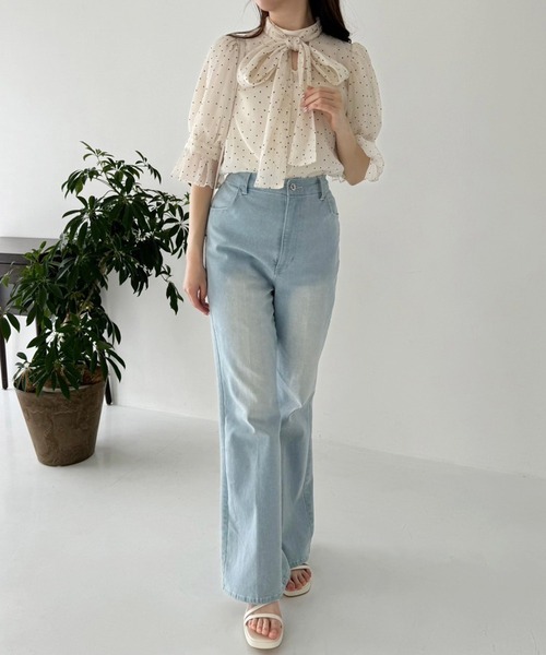 one after another NICE CLAUP（ワンアフターアナザーナイスクラップ）の「取り外し可能/ボウタイアソートブラウス（シャツ/ブラウス・レディース・アイボリー/アイボリー系/オフホワイト/ブラック・FREE）」の12枚目の写真