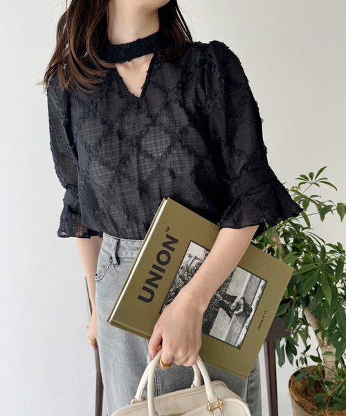 one after another NICE CLAUP（ワンアフターアナザーナイスクラップ）の「取り外し可能/ボウタイアソートブラウス（シャツ/ブラウス・レディース・アイボリー/アイボリー系/オフホワイト/ブラック・FREE）」の17枚目の写真