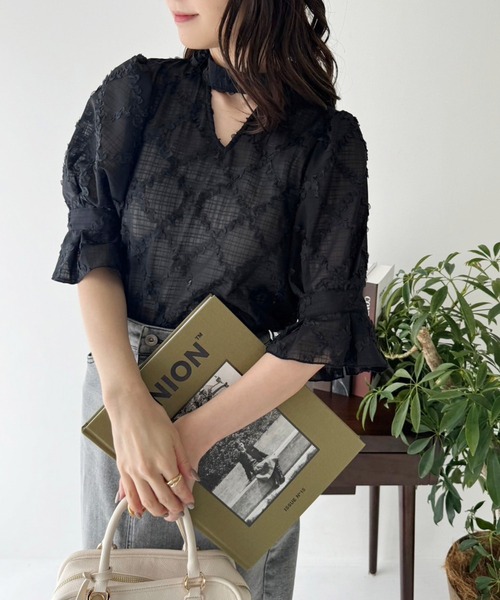 one after another NICE CLAUP（ワンアフターアナザーナイスクラップ）の「取り外し可能/ボウタイアソートブラウス（シャツ/ブラウス・レディース・アイボリー/アイボリー系/オフホワイト/ブラック・FREE）」の18枚目の写真