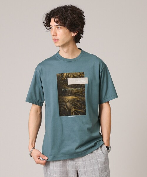 TAKEO KIKUCHI（タケオキクチ）の「◆【プリントT】ボタニカル フォト Tシャツ（Tシャツ/カットソー・メンズ・ネイビー/ホワイト/ブラック・01/02/03/04）」の3枚目の写真