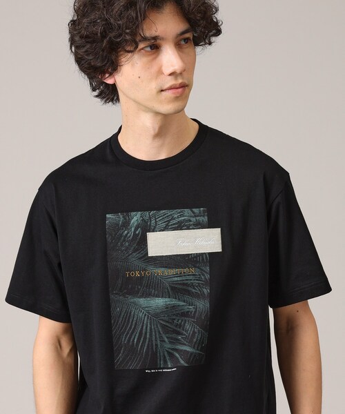 TAKEO KIKUCHI（タケオキクチ）の「◆【プリントT】ボタニカル フォト Tシャツ（Tシャツ/カットソー・メンズ・ネイビー/ホワイト/ブラック・01/02/03/04）」の9枚目の写真
