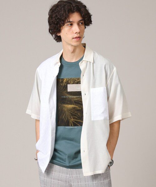 TAKEO KIKUCHI（タケオキクチ）の「◆【プリントT】ボタニカル フォト Tシャツ（Tシャツ/カットソー・メンズ・ネイビー/ホワイト/ブラック・01/02/03/04）」の16枚目の写真