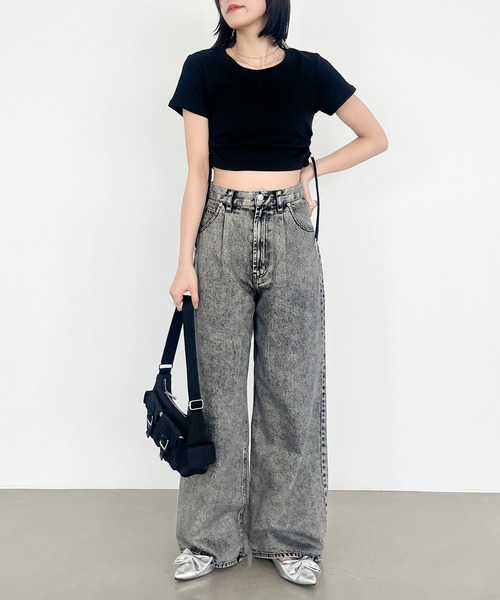 Heather(ヘザー)の「カットアウトドロストTEE 118720(Tシャツ/カットソー・レディース・ブラック/ホワイト/グレー・FREE)」の20枚目の写真