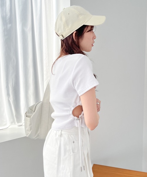 Heather(ヘザー)の「カットアウトドロストTEE 118720(Tシャツ/カットソー・レディース・ブラック/ホワイト/グレー・FREE)」の15枚目の写真