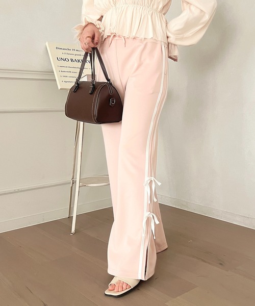 apres jour（アプレジュール）の「リボンラインパンツ【ZOZOTOWN限定アイテム】（その他パンツ・レディース・ブラック/ピンクベージュ/アイボリー・MEDIUM/SMALL/X-LARGE）」の21枚目の写真