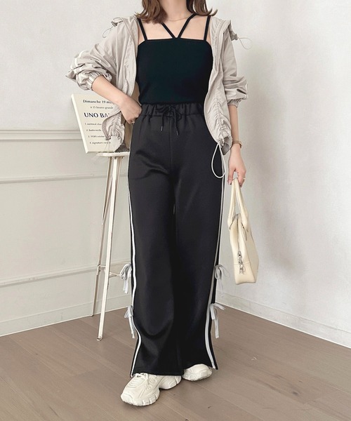 apres jour（アプレジュール）の「リボンラインパンツ【ZOZOTOWN限定アイテム】（その他パンツ・レディース・ブラック/ピンクベージュ/アイボリー・MEDIUM/SMALL/X-LARGE）」の17枚目の写真