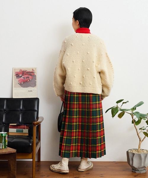 CHILD WOMAN（チャイルドウーマン）の「タータンチェックサイドプリーツ ワンピース（ワンピース・レディース・イエロー/ブルー/アイボリー・FREE）」の8枚目の写真