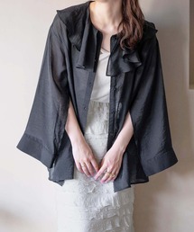 【apres jour clair】フリル襟シアーシャツ【ZOZOTOWN限定アイテム】