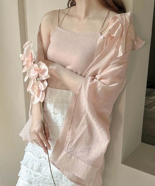 apres jour clair(アプレジュールクレア)の「【apres jour clair】フリル襟シアーシャツ【ZOZOTOWN限定アイテム】(シャツ/ブラウス・レディース・ピンクベージュ/ブラック/サックスブルー/オフホワイト・X-LARGE/フリー)」の22枚目の写真