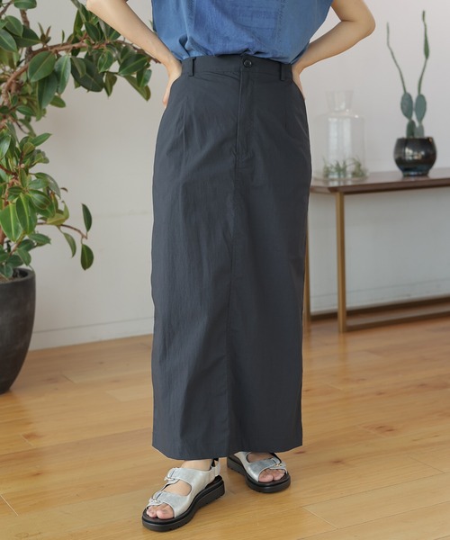 LEPSIM（レプシィム）の「コットンナロースカート　116416（スカート・レディース・ベージュ/ブラック・LARGE/MEDIUM）」の2枚目の写真