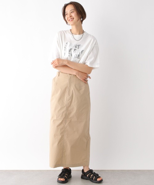 LEPSIM（レプシィム）の「コットンナロースカート　116416（スカート・レディース・ベージュ/ブラック・LARGE/MEDIUM）」の4枚目の写真