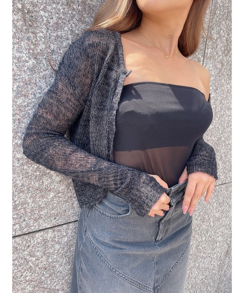 DURAS（デュラス）の「Ｓｈｅａｒ　ｂｅａｒ　ｔｏｐ（チューブトップ・レディース・ブラック/ホワイト・FREE）」の11枚目の写真