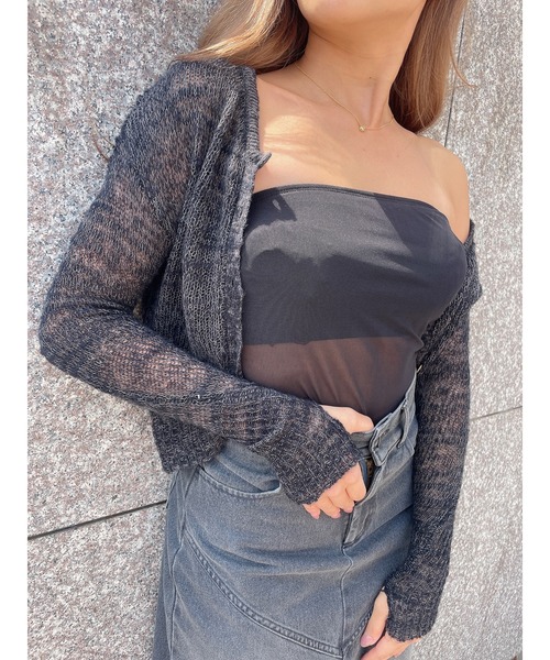 DURAS（デュラス）の「Ｓｈｅａｒ　ｂｅａｒ　ｔｏｐ（チューブトップ・レディース・ブラック/ホワイト・FREE）」の12枚目の写真