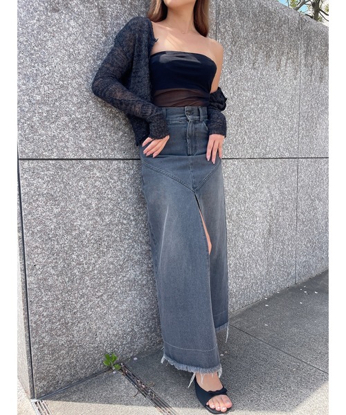 DURAS（デュラス）の「Ｓｈｅａｒ　ｂｅａｒ　ｔｏｐ（チューブトップ・レディース・ブラック/ホワイト・FREE）」の16枚目の写真