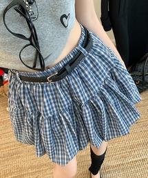 新柄登場!インナーパンツ付きフロントリボンバルーンナイロンフレアミニスカート