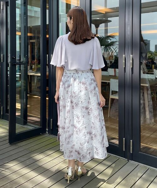 couture brooch(クチュールブローチ)の「◆【前後2WAY/マシンウォッシャブル】袖フレアリボンブラウス(シャツ/ブラウス・レディース・ピンク/オフホワイト/ライトグレー/ブラック・40/42/38)」の17枚目の写真