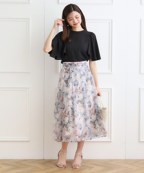 couture brooch(クチュールブローチ)の「◆【前後2WAY/マシンウォッシャブル】袖フレアリボンブラウス(シャツ/ブラウス・レディース・ピンク/オフホワイト/ライトグレー/ブラック・40/42/38)」の19枚目の写真