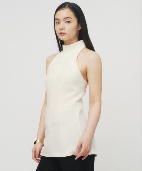 ブラウス シャツ DOUBLE CLOTH  HALTER NECK BLOUSE / ダブルクロスホルターネックブラウス レディース セール】DOUBLE CLOTH HALTER NECK BLOUSE / ダブルクロス