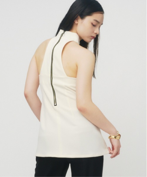 セール】DOUBLE CLOTH HALTER NECK BLOUSE / ダブルクロス