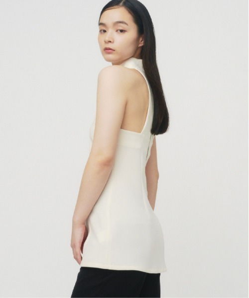 DOUBLE CLOTH HALTER NECK BLOUSE / ダブルクロスホルターネック