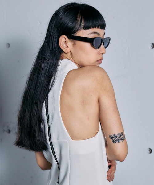 ブラウス シャツ DOUBLE CLOTH  HALTER NECK BLOUSE / ダブルクロスホルターネックブラウス レディース セール】DOUBLE CLOTH HALTER NECK BLOUSE / ダブルクロス