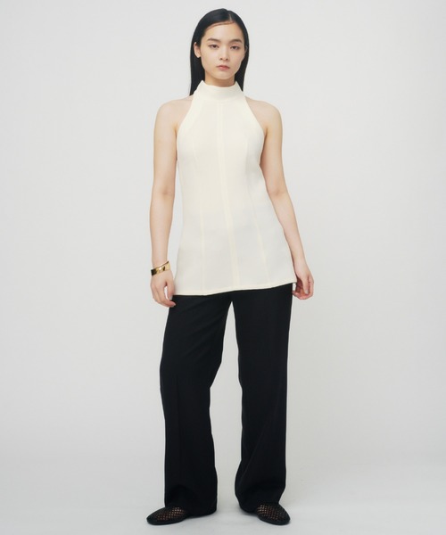 セール】DOUBLE CLOTH HALTER NECK BLOUSE / ダブルクロス