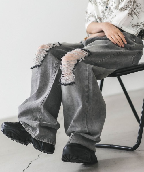 ボンテージデニムパンツ Classic Double Knee Denim Pants クラシックダブルニーデニム