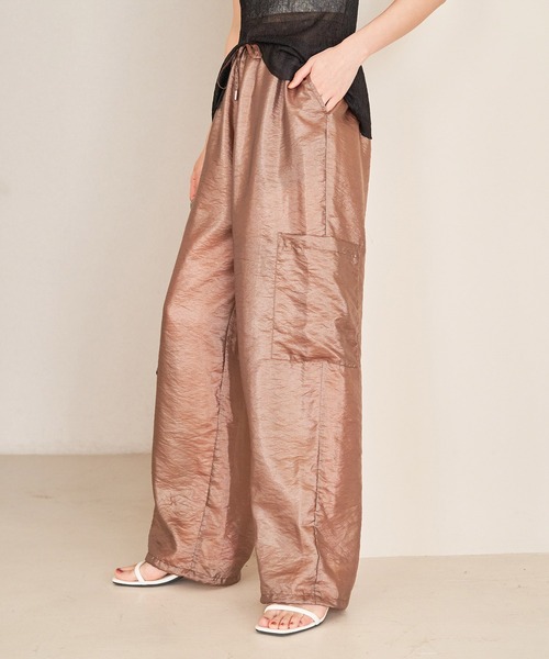 VIS（ビス）の「【洗える】シアーカーゴパンツ（カーゴパンツ・レディース・ブラック/ブラウン/ピンク・FREE）」の8枚目の写真