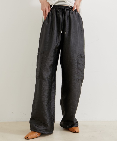 VIS（ビス）の「【洗える】シアーカーゴパンツ（カーゴパンツ・レディース・ブラック/ブラウン/ピンク・FREE）」の17枚目の写真