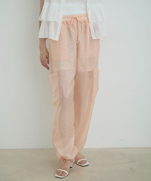 VIS（ビス）の「【洗える】シアーカーゴパンツ（カーゴパンツ・レディース・ブラック/ブラウン/ピンク・FREE）」の21枚目の写真