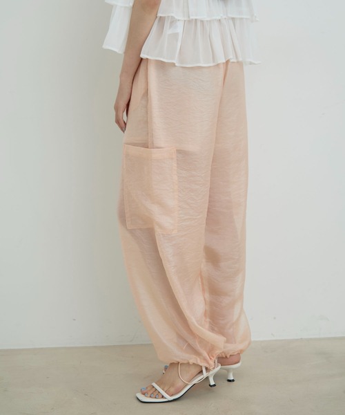 VIS（ビス）の「【洗える】シアーカーゴパンツ（カーゴパンツ・レディース・ブラック/ブラウン/ピンク・FREE）」の22枚目の写真