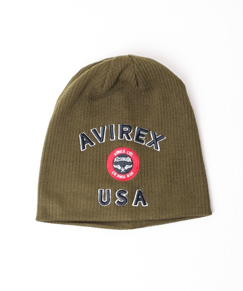 AVIREX(アヴィレックス)の「《AVIREX》ロングアクリルニットワッチ(ニットキャップ/ビーニー・メンズ・カーキ/チャコールグレー/ブラック・FREE)」の3枚目の写真
