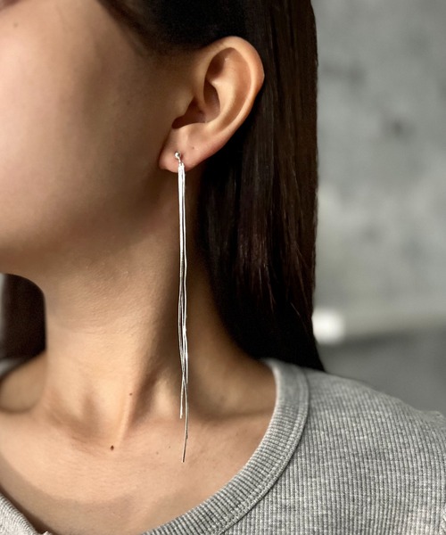 Burner(バーナー)の「【CHI SELECT】ロング ピアス ミニパール chi-pierce-00495 U(ピアス(両耳用)・レディース・ゴールド/シルバー・FREE)」の2枚目の写真