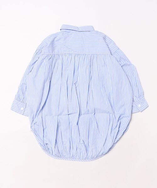 GROOVY COLORS(グルービーカラーズ)の「Typewriter Long Balloon Shirt(シャツ/ブラウス・キッズ・ライトブルー・120/110)」の2枚目の写真