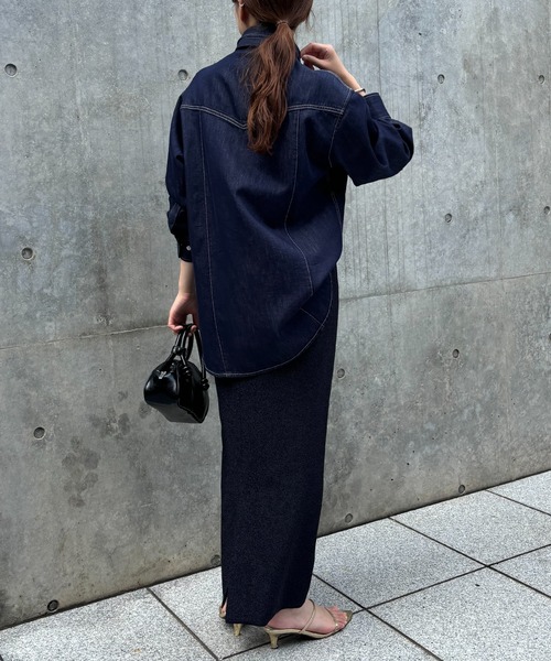 Q.anos/ボウタイデニムシャツ（シャツ/ブラウス）｜COLLAGE