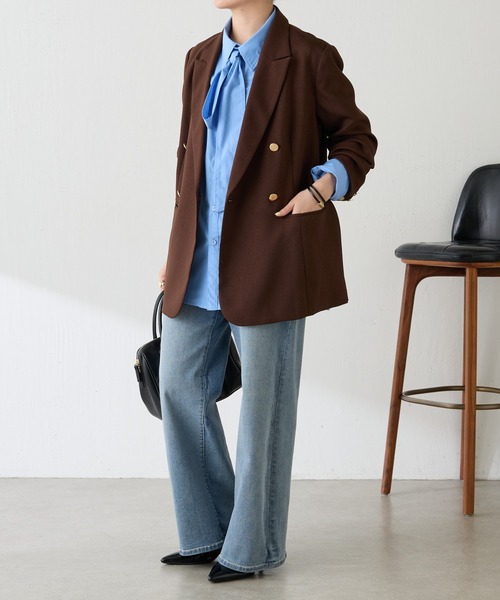 Q.anos/ボウタイデニムシャツ（シャツ/ブラウス）｜COLLAGE