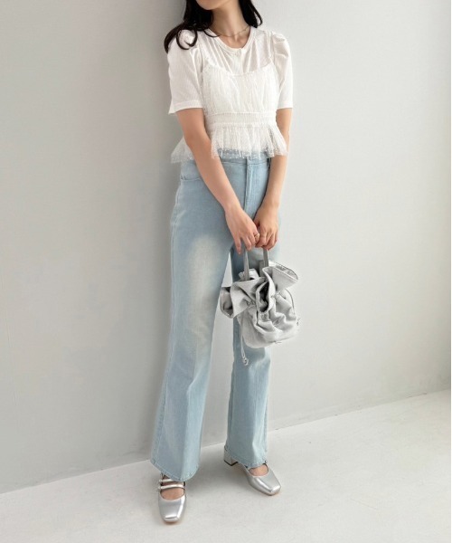 one after another NICE CLAUP（ワンアフターアナザーナイスクラップ）の「ダブルストラップバックベルトパンプス（パンプス・レディース・シルバー/ブラック/テラコッタ・S/M/L）」の5枚目の写真