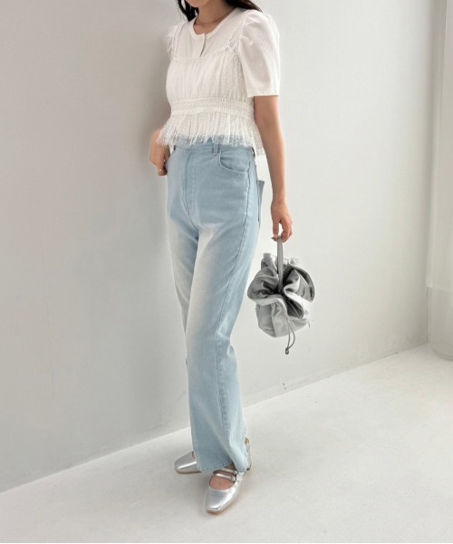 one after another NICE CLAUP（ワンアフターアナザーナイスクラップ）の「ダブルストラップバックベルトパンプス（パンプス・レディース・シルバー/ブラック/テラコッタ・S/M/L）」の6枚目の写真