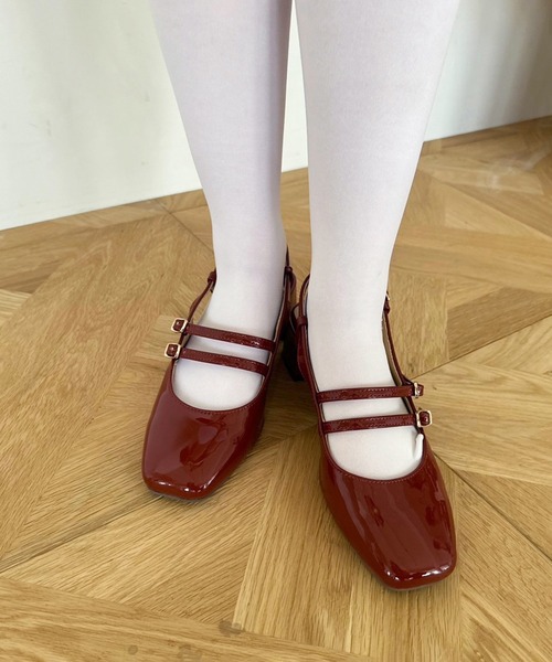 one after another NICE CLAUP（ワンアフターアナザーナイスクラップ）の「ダブルストラップバックベルトパンプス（パンプス・レディース・シルバー/ブラック/テラコッタ・S/M/L）」の16枚目の写真