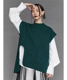 UN3D. | ROUND SLIT KNIT VEST(ニット/セーター)