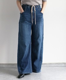 cepo | 接触冷感・UVカット　ICEデニムイージーワイドパンツ ＜セットアップ可能＞(デニムパンツ)
