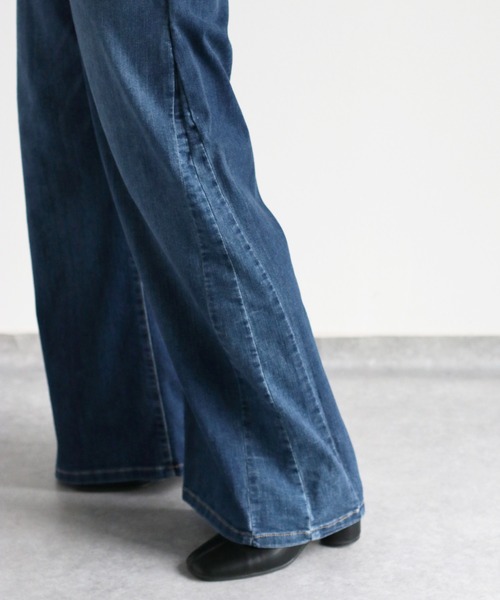 cepo（セポ）の「接触冷感・UVカット　ICEデニムイージーワイドパンツ ＜セットアップ可能＞（デニムパンツ・レディース・ブルー系2・L/M/S）」の9枚目の写真