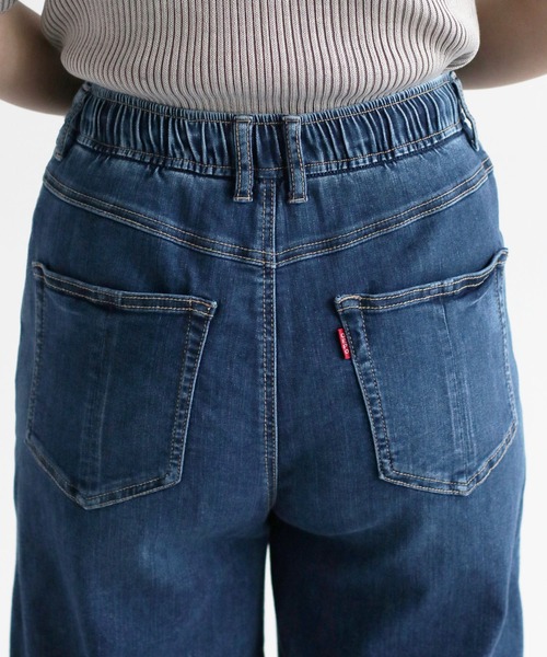 cepo（セポ）の「接触冷感・UVカット　ICEデニムイージーワイドパンツ ＜セットアップ可能＞（デニムパンツ・レディース・ブルー系2・L/M/S）」の8枚目の写真